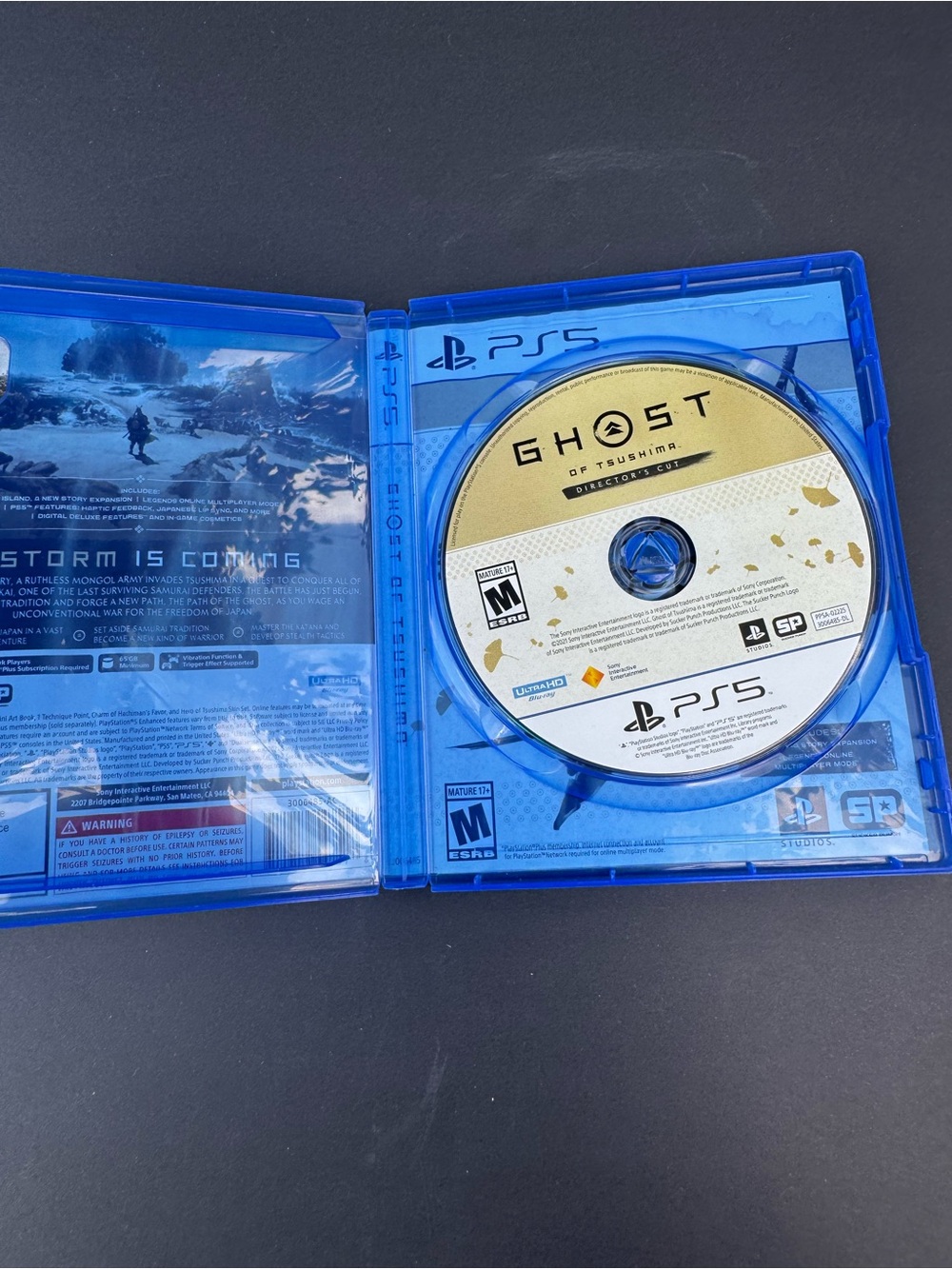 Sony PS5 Ghost of Tsushima Director's Cut — Gold Disc, Blue Case